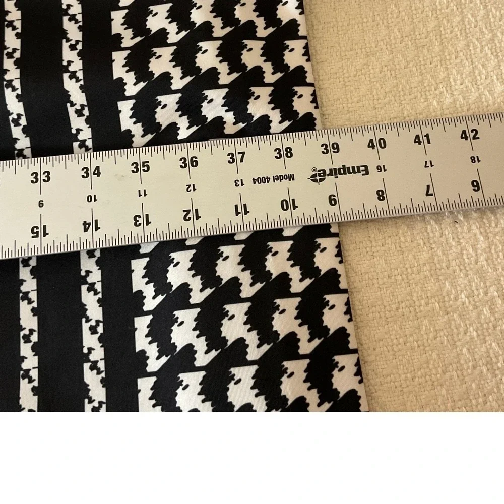 Karl Lagerfeld Paris Houndstooth Sheath Women's Dress Black White Zipper Size 16 - Picture 7 of 13